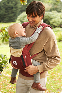 ERGO Baby Carrier Cranberry/Cream ORGANIC