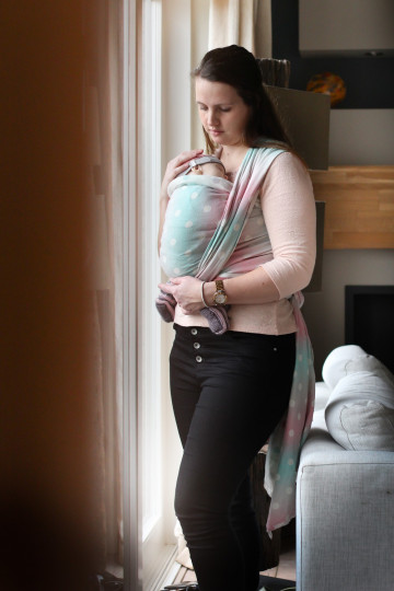 Yaro Dots Pastel Rainbow Ring Sling