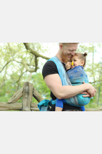Yaro Stars Aqua Grad Grey Ring Sling
