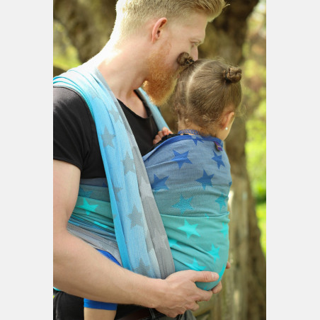 Yaro Stars Aqua Grad Grey Ring Sling