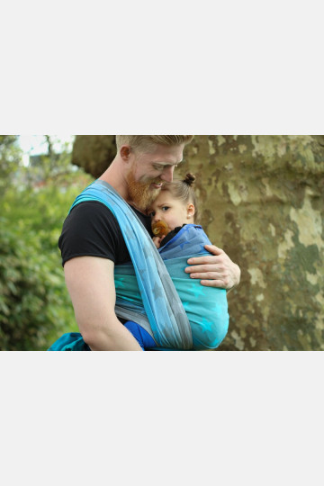 Yaro Stars Aqua Grad Grey Ring Sling