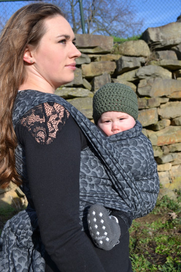 Yaro Pussycat Black Grey Ring Sling