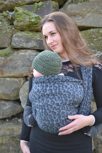 Yaro Pussycat Black Grey Ring Sling