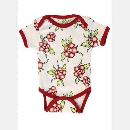 Baby Body Short Sleeve Flowers