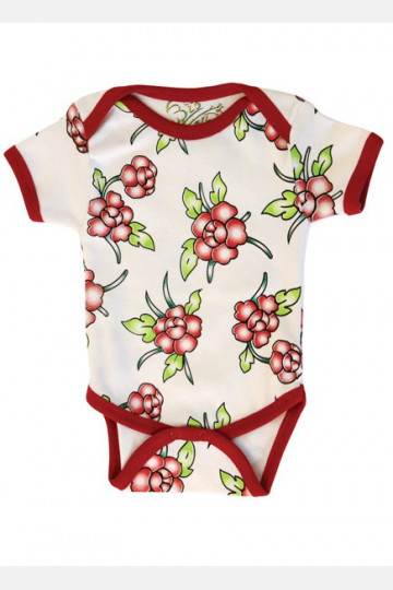 Baby Body Short Sleeve Flowers