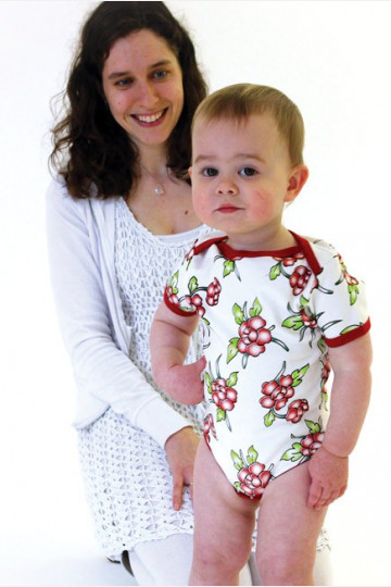 Baby Body Short Sleeve Flowers