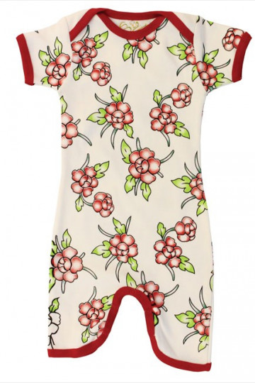 Jumpsuit Short Sleeve Flowers