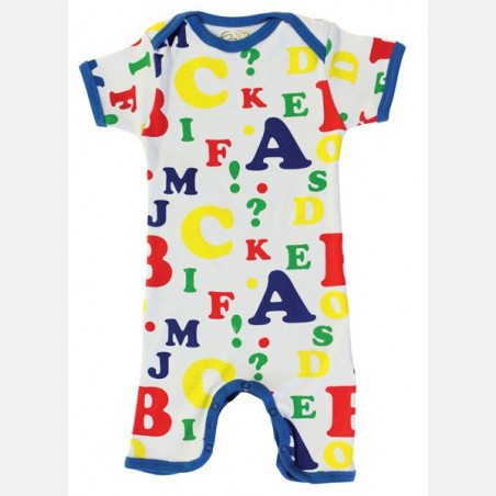 Jumpsuit Short Sleeve Letters