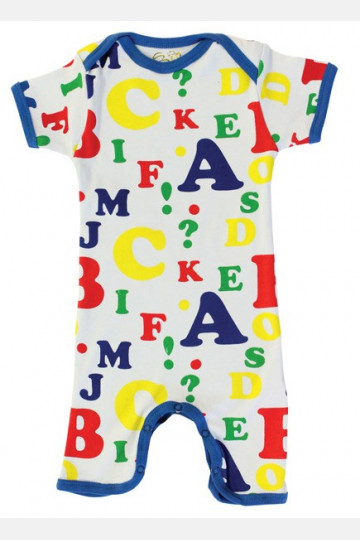 Jumpsuit Short Sleeve Letters