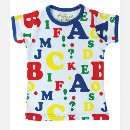 Shirt Short Sleeve Letters
