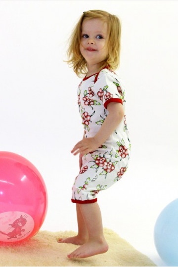 Jumpsuit Short Sleeve Flower
