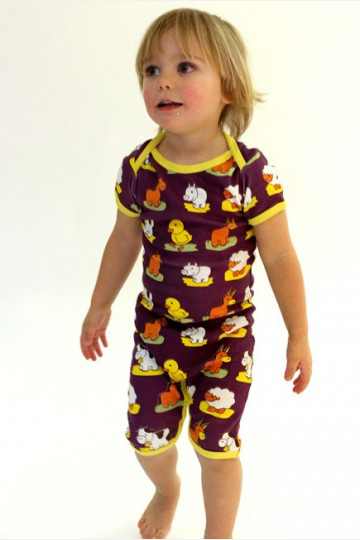 Jumpsuit Short Sleeve Animals