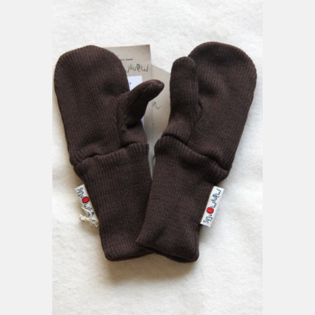 ManyMonths Wool Long Cuff Mittens Chocolate Brown