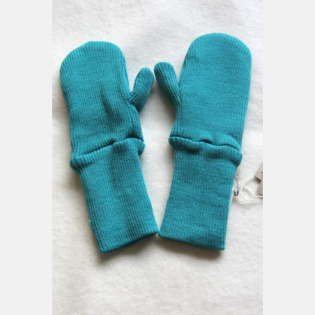 ManyMonths Wool Long Cuff Mittens Royal Turquoise