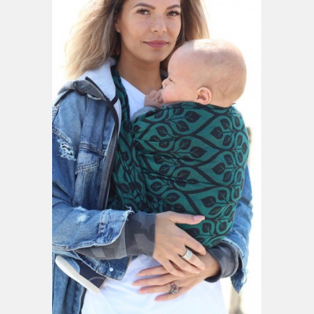 Yaro La Vita Emerald-Black - Woven Baby Wrap