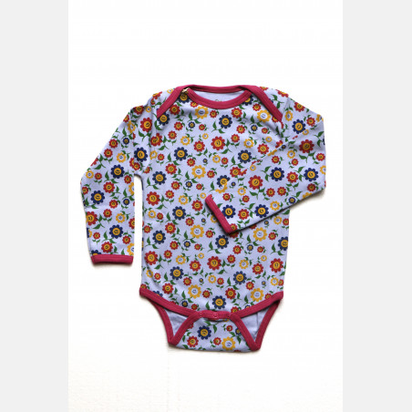 Biowolk Baby Body Long Sleeve Funny Flowers