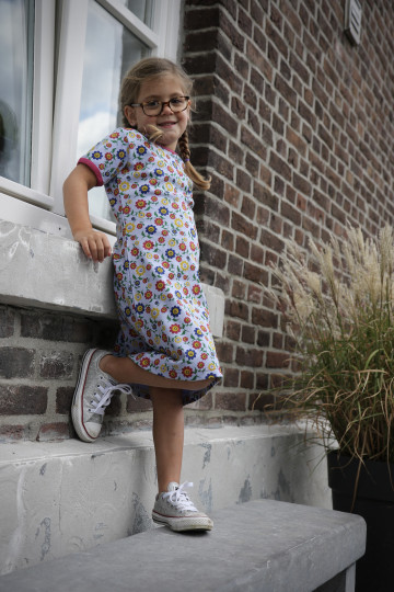 Biowolk Dress Short Sleeve Funny Flowers