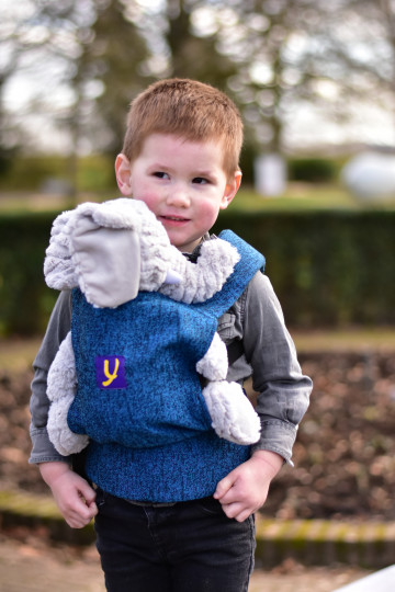 Yaro Doll Carrier Jeans Blue Black - Ergonomische Draagzak | Slingomama