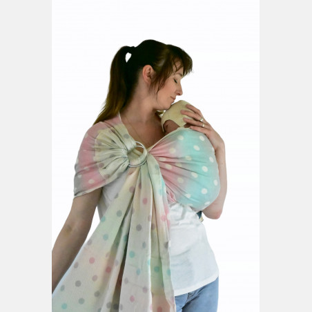 Yaro Dots Pastel Rainbow Ring Sling | Slingomama