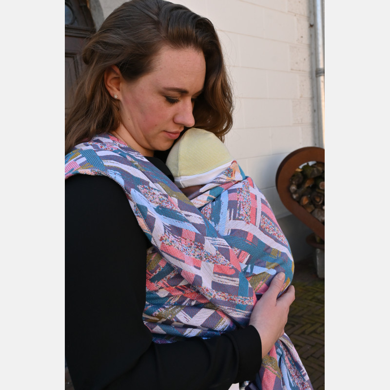 Yaro Paintbrush Spongy Black Multicolor Modal Seacell - Woven Baby Wrap