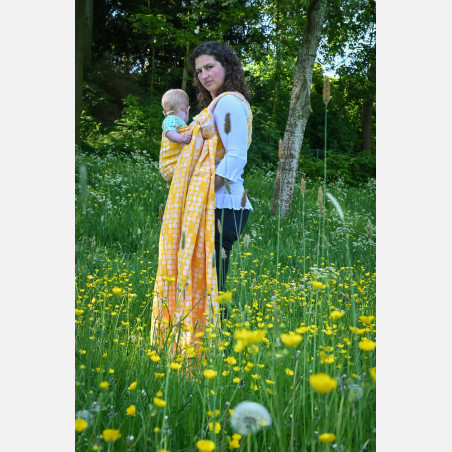Yaro Petals Duo Yellow White Seacell Ring Sling | Slingomama