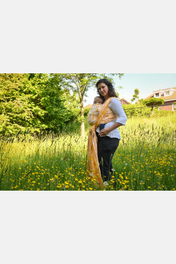 Yaro Petals Duo Yellow White Seacell Ring Sling | Slingomama