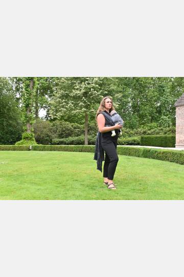 Yaro Luna Duo Black Grey Glam - Woven Baby Wrap