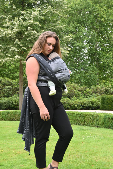 Yaro Luna Duo Black Grey Glam - Woven Baby Wrap