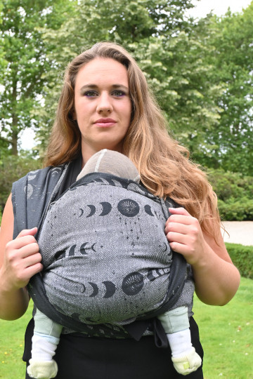 Yaro Luna Duo Black Grey Glam - Woven Baby Wrap