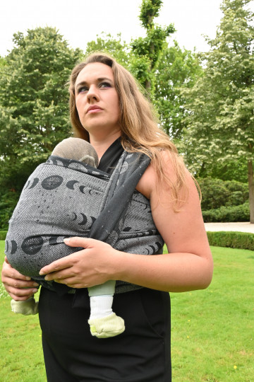 Yaro Luna Duo Black Grey Glam - Woven Baby Wrap