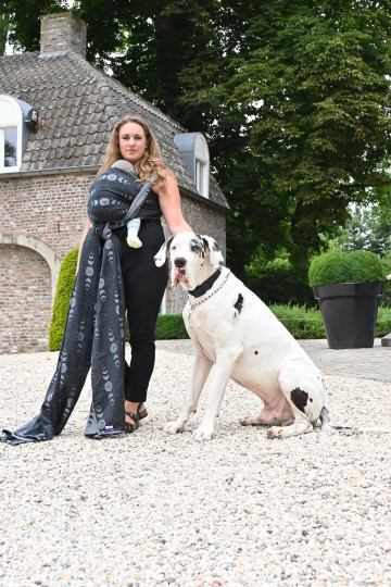 Yaro Luna Duo Black Grey Glam - Woven Baby Wrap