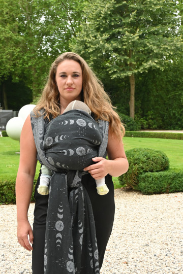 Yaro Luna Duo Black Grey Glam - Woven Baby Wrap