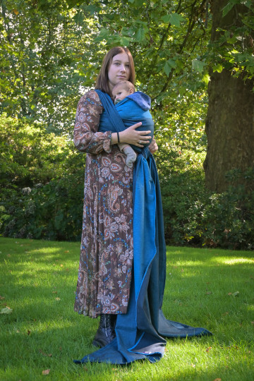 Yaro Newborn Blue Black Ring Sling