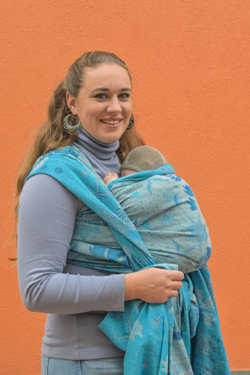Yaro Starfish Duo Blue Grey Confetti Ring Sling