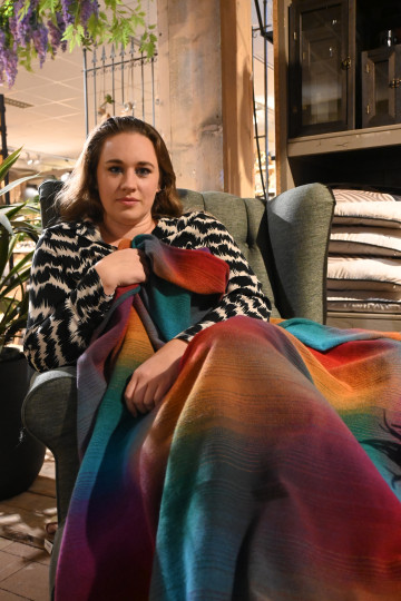 Yaro Blanket Multicolor Double Rainbow Wool - Woven Baby Wrap | Slingomama