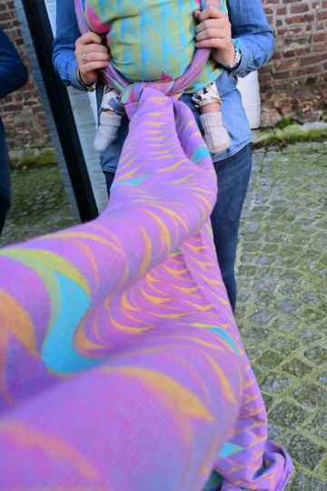 Yaro Kite Duo Yellow Blue Pink Wool
