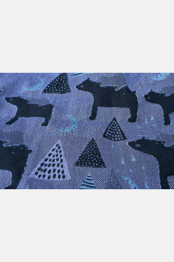 Yaro Mama Bear Duo Black Ice-Blue Wool Linen