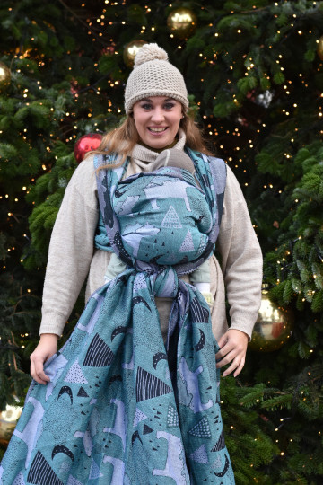 Yaro Mama Bear Duo Black Ice-Blue Wool Linen