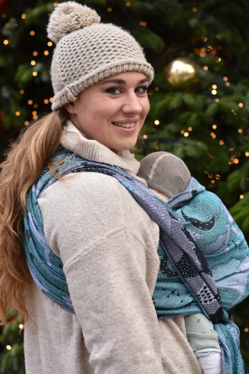 Yaro Mama Bear Duo Black Ice-Blue Wool Linen