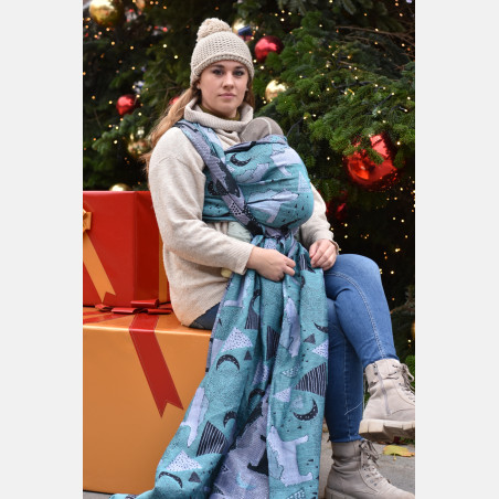 Yaro Mama Bear Duo Black Ice-Blue Wool Linen