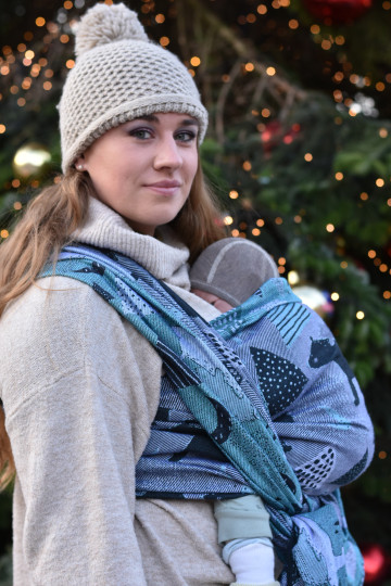 Yaro Mama Bear Duo Black Ice-Blue Wool Linen