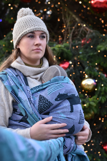 Yaro Mama Bear Duo Black Ice-Blue Wool Linen