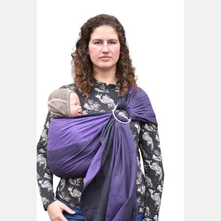 Yaro Newborn Purple Black Ring Sling