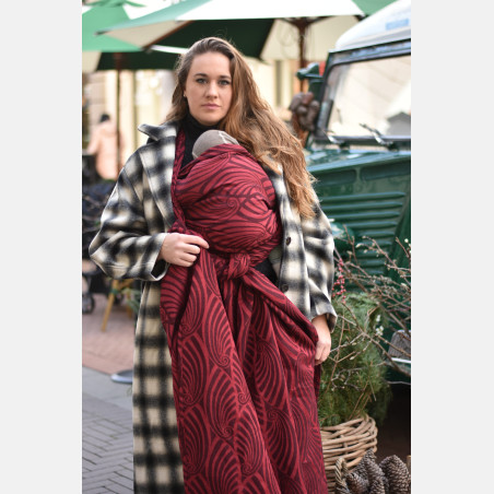 Yaro Dandy Burgund Black Wool Blend