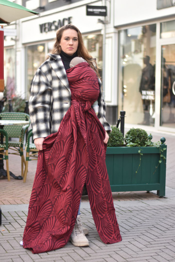 Yaro Dandy Burgund Black Wool Blend