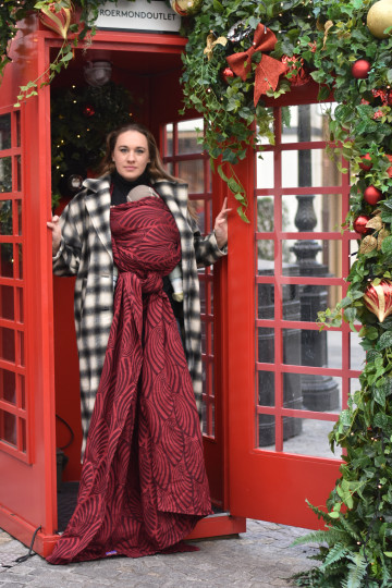 Yaro Dandy Burgund Black Wool Blend