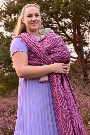 Yaro Dandy Duo Black Green Pink Repreve Wool Blend Ring Sling