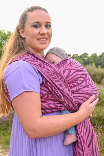 Yaro Dandy Duo Black Green Pink Repreve Wool Blend Ring Sling