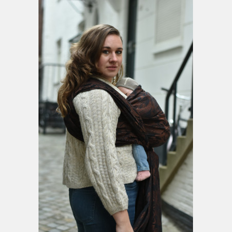 Yaro Four Winds Black Brown Linen Ring Sling