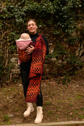 Yaro La Vita Trinity Firebird Rainbow High Wool - Geweven Draagdoek